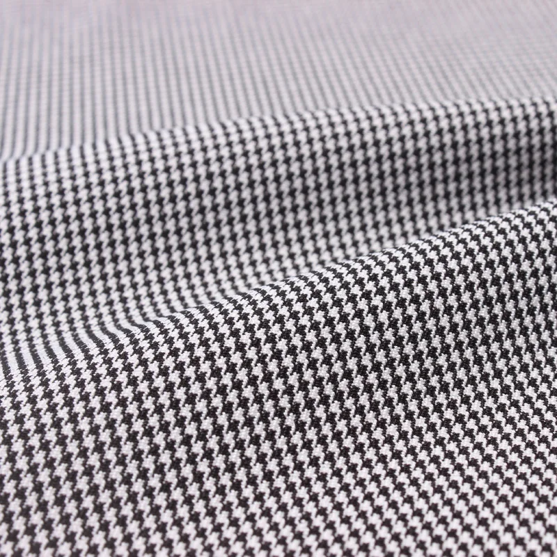 
cation and polyester Houndstooth spandex waterproof elastic fabric for jacket 
