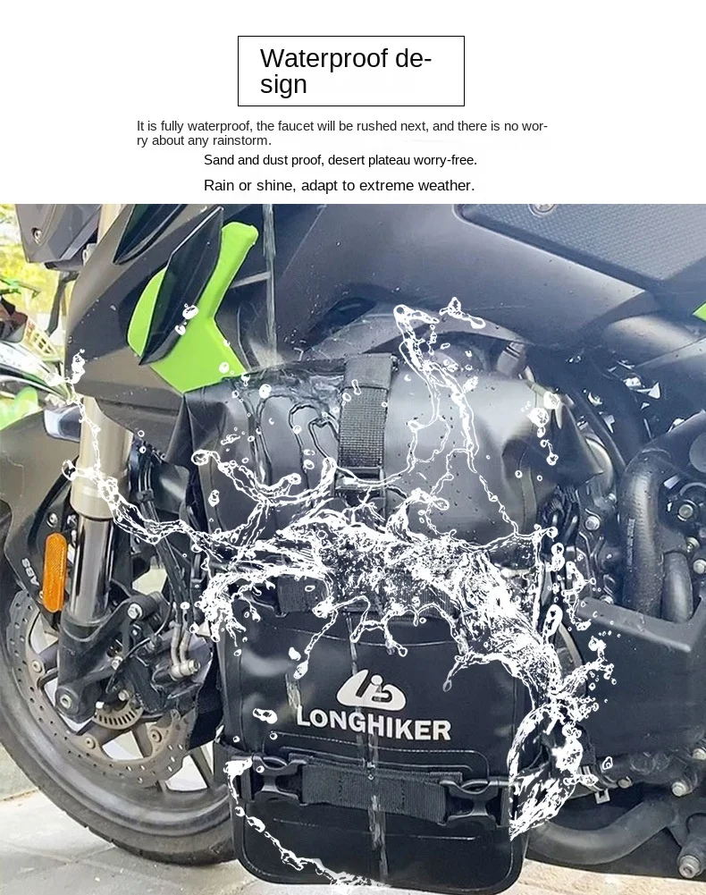 Motorcycle  Bars Pack Waterproof Side Bag  Pannier Bag Tail  Bumper Bag