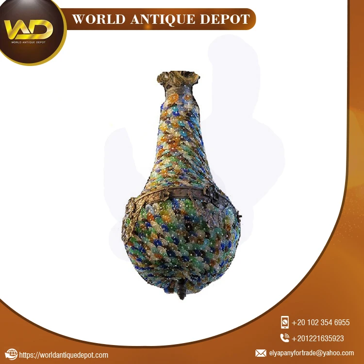 Large 6 Arm Stag Head Hanging Basket Chandelier