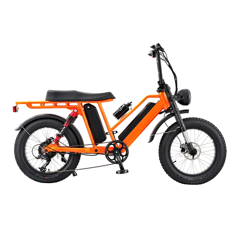 Fat Tire 48v Electric Bike 750W Mountain Bicycle Double Battery 7 Speed Electric Dirt bike Adult off-road Motorcycles