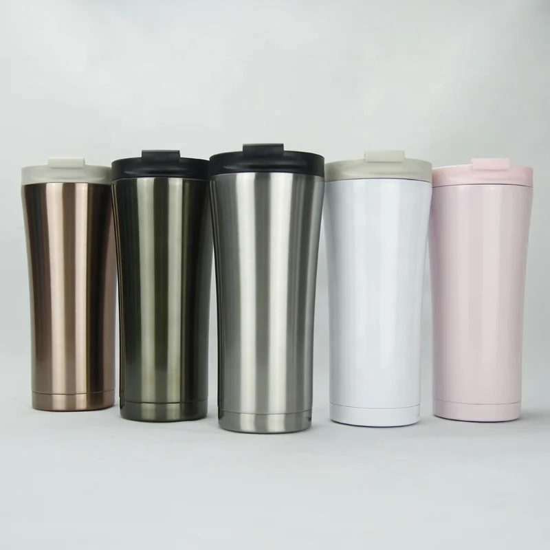 Thermo 16 Ounce Vacuum Insulated Leak Proof Coffee Travel Mug Double Wall Stainless Steel BPA Free