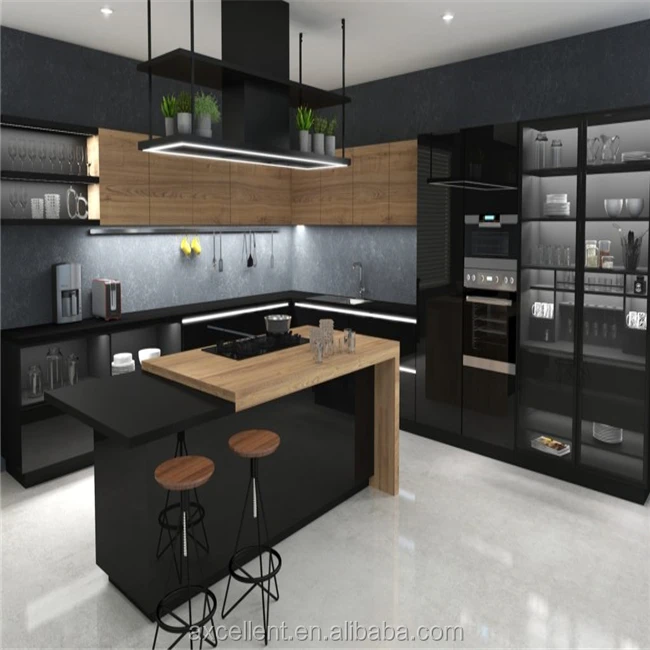 Professional manufacturer customized luxury modern kitchen furniture for villa