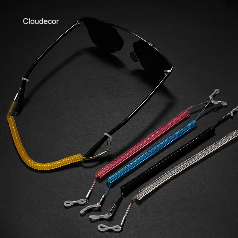 Эластичные шнурки унисекс из ПУ кожи на пружине для век спортивный телефонный провод регулируемый телескопический спиральный детский фиксированный ремень очков
