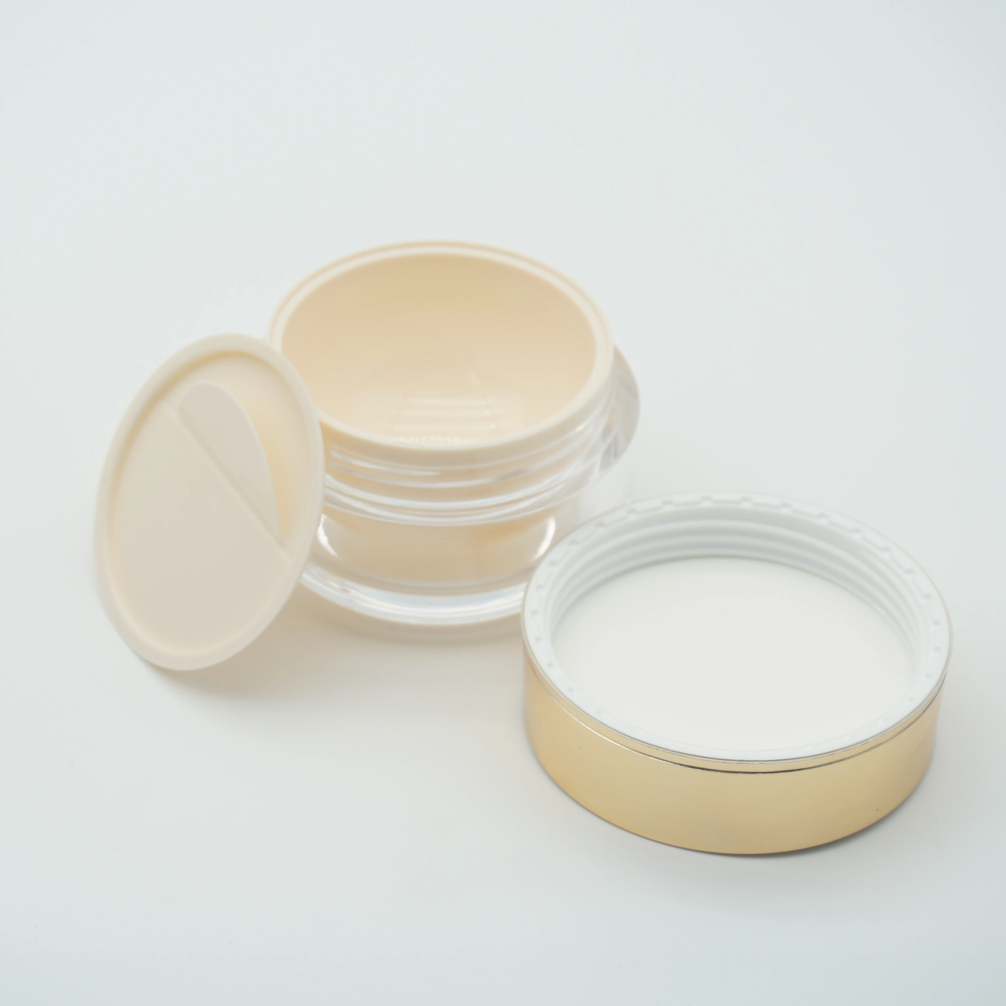 Cosmetic Lotion Spray Pump Bottles Acrylic Lids 30ml 50ml 100ml Empty Jars Plastic Containers Wholesale Screen Printing Surface