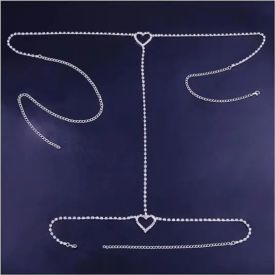 Rhinestone Tassel Leg Chain Multi-layer  Thigh High Chain Elasticity Crystal Leg Chain Harness Accessories Jewelry for Women