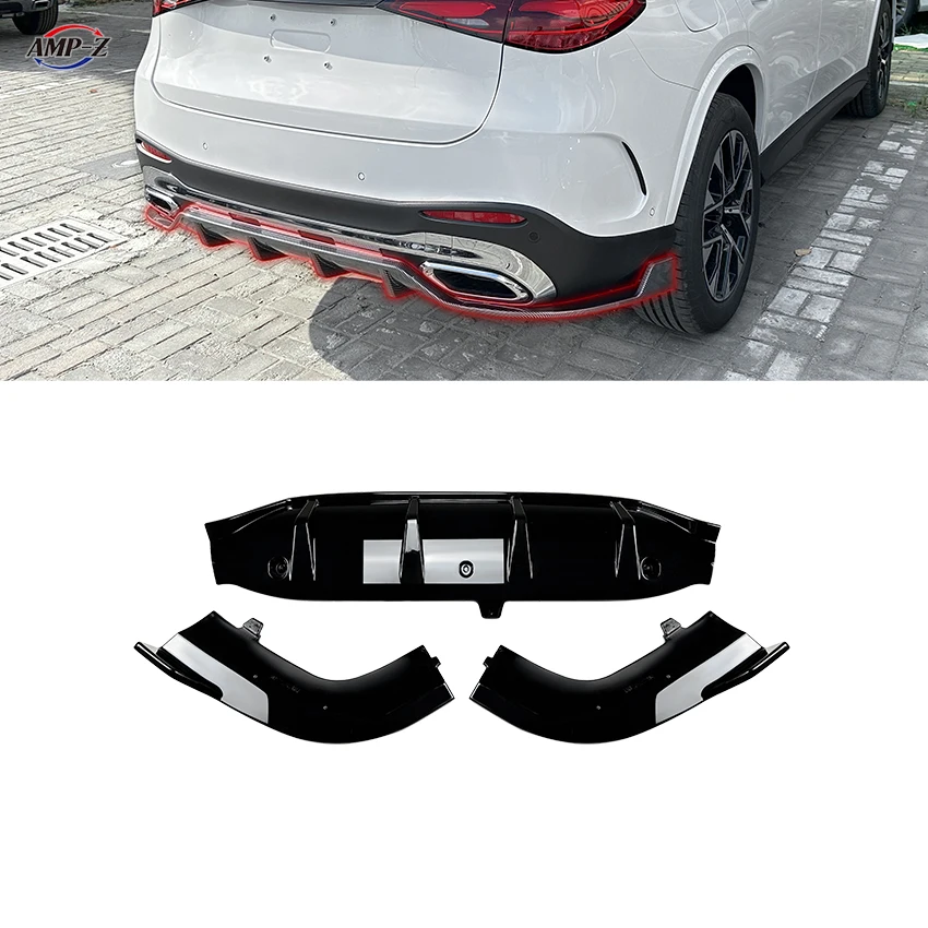 AMP-Z Hot Sale High Quality Auto Body Modification Kits Rear Bumper Lip Diffuser Splitter For Mercedes Benz Glc Class X254 2023+
