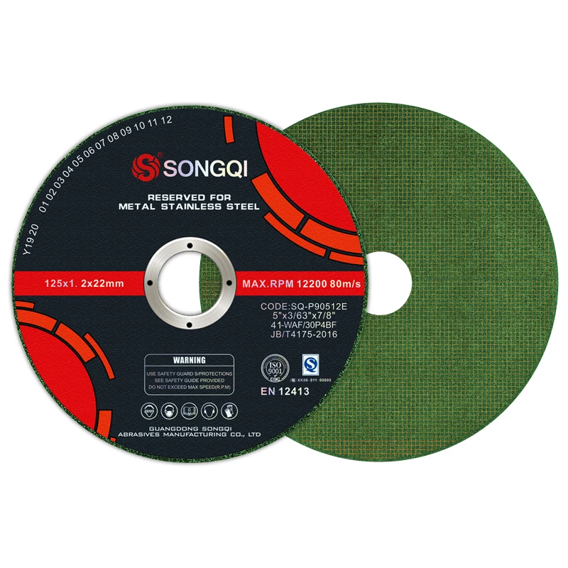 China High Quality SONGQI 125 mm 5 inch Cutting Wheel / Grinding Abrasive Cutting Disc for Metal  Stainless Cutting