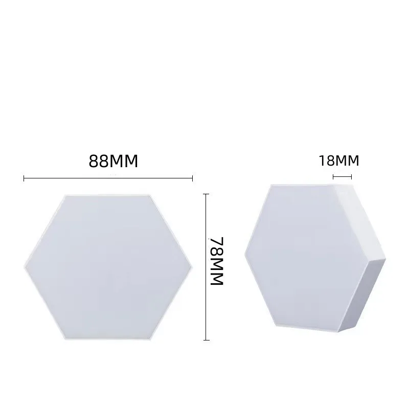 8pcs RGB Blue tooth Wifi LED Hexagon Light DIY Indoor Wall Light APP Remote Control Computer Game Room Bedroom Decoration