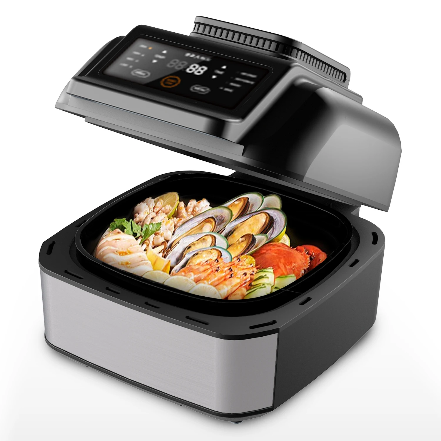 Household 8L Air Deep Fryer Electric Healthy Digital Display Temperature Control Rapid Smart Air Fryer