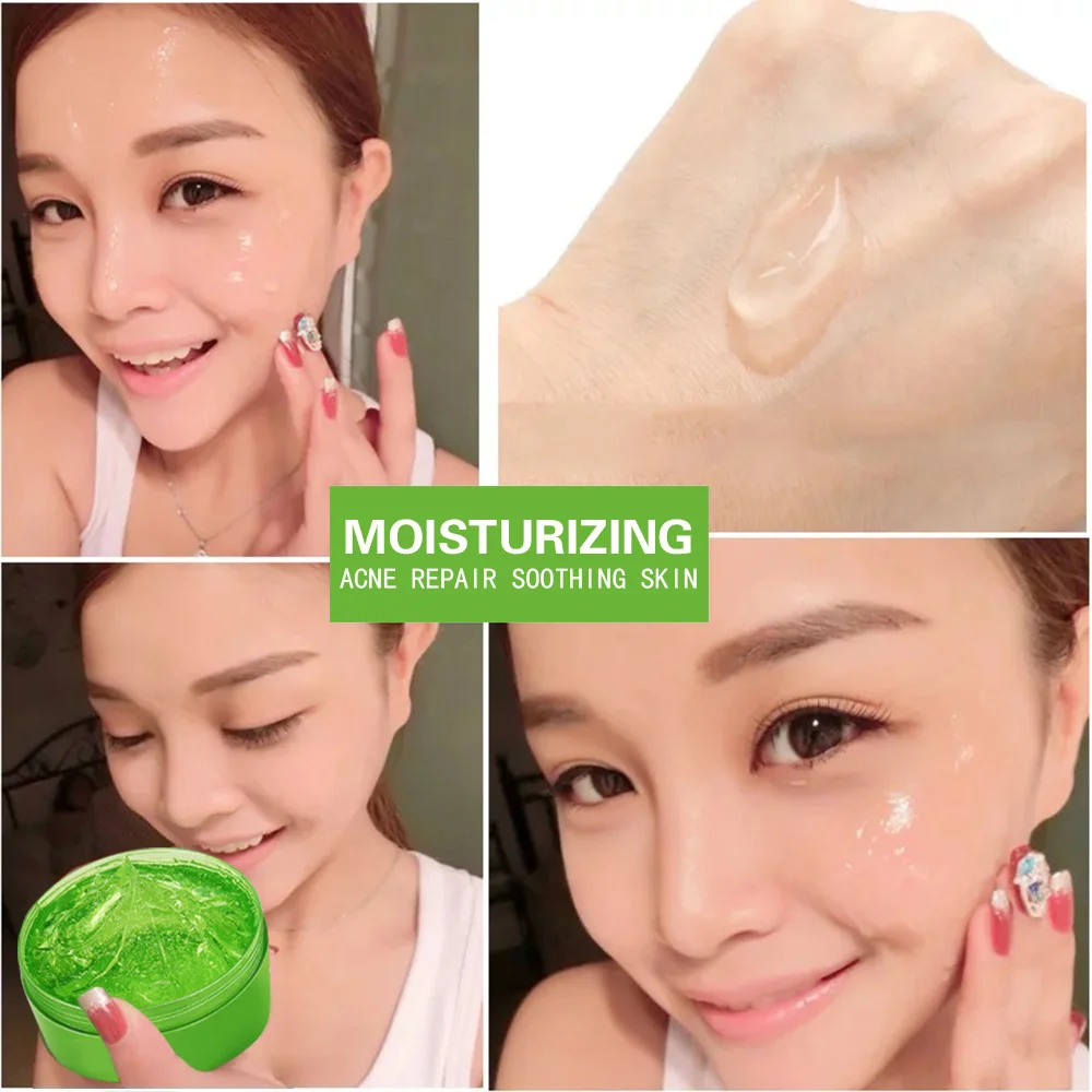 Korea private label best organic 100% pure natural extract moisturizing soothing after sun repair body face aloe vera gel