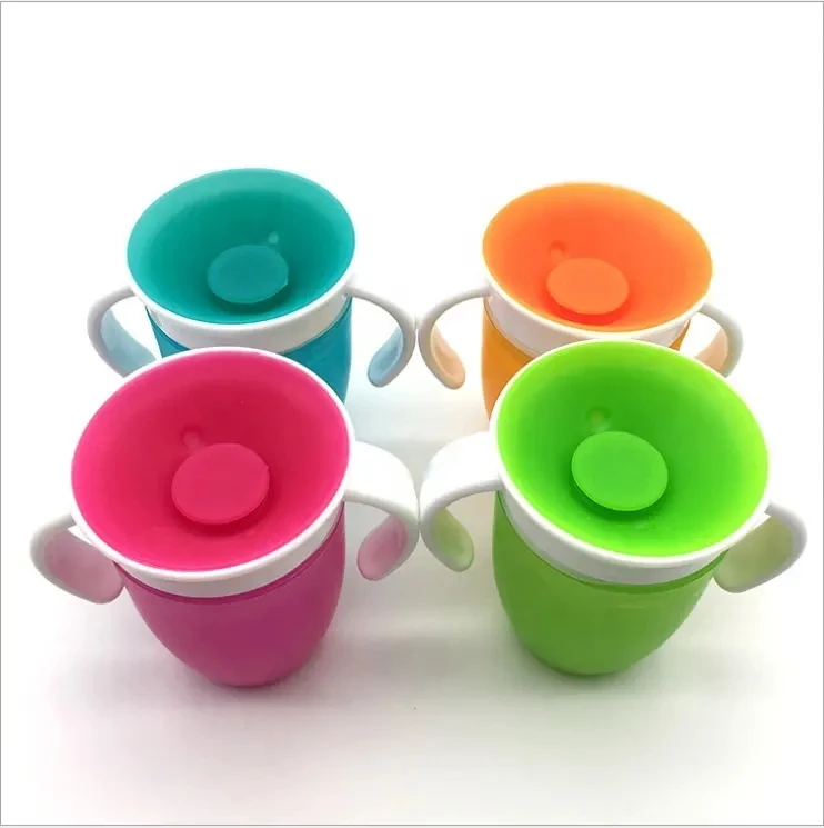 Portable Kids Toddler Duckbill Sippy Water Cup Baby Drinking Cup With Handle 360 Degrees Leak-proof Infants Training Cup