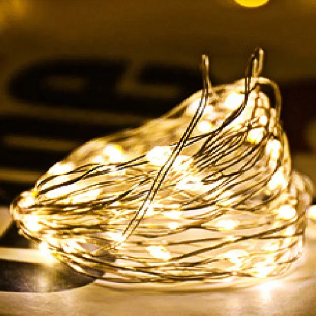 Mini Battery Operated LED Fairy Lights Copper Wire LED Fairy Blinking Festival Decoration String Light for Home Garden Decor