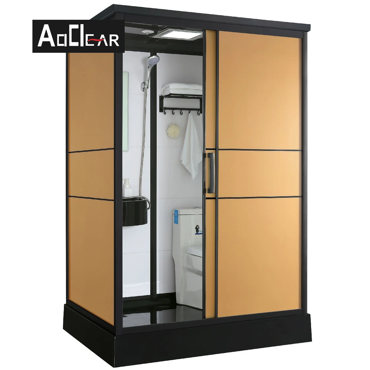Modern luxury hotel home prefab shower bathroom unit  all in one prefab bathroom with toilet