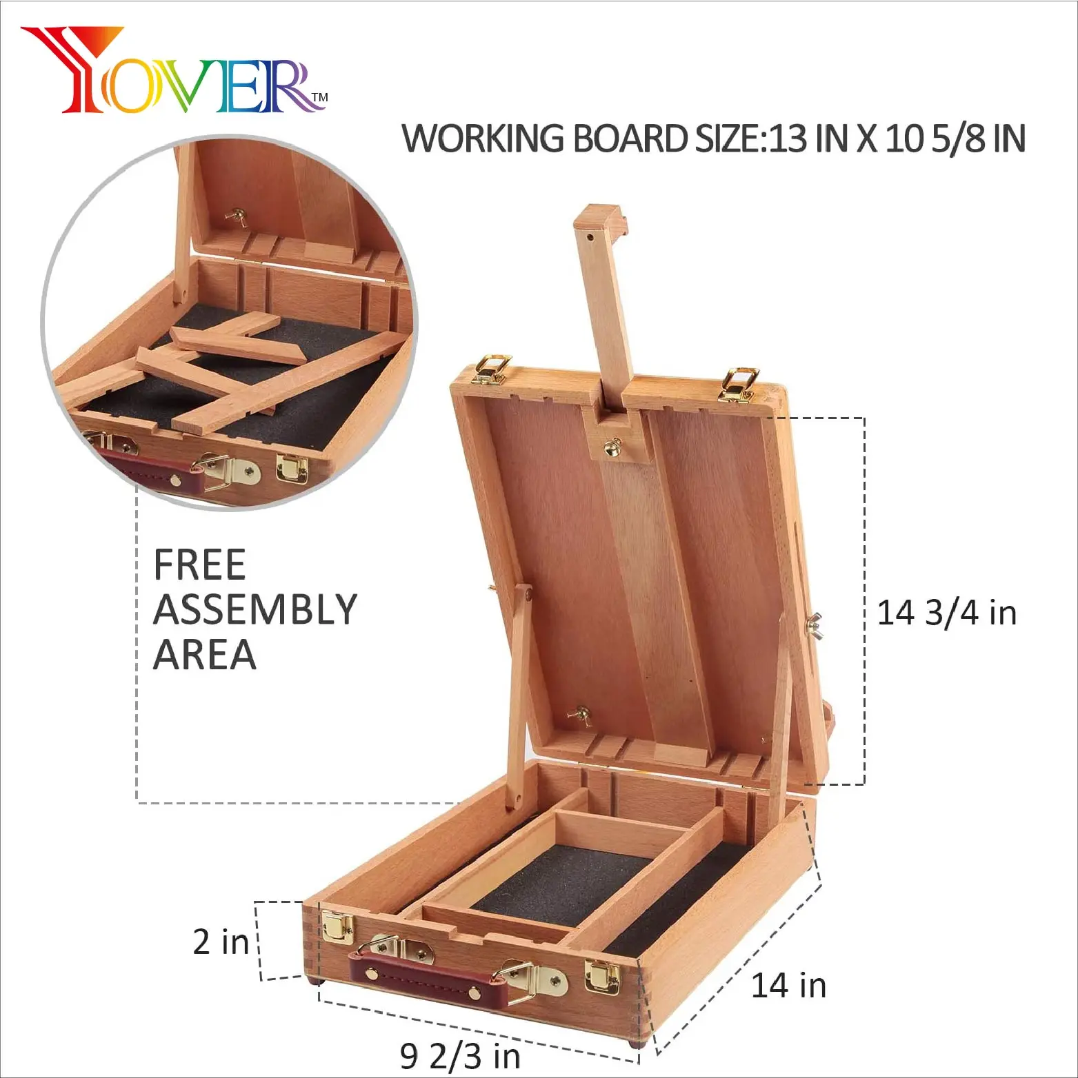 On line Best Seller 34pcs Wooden Easel Painting Art Set