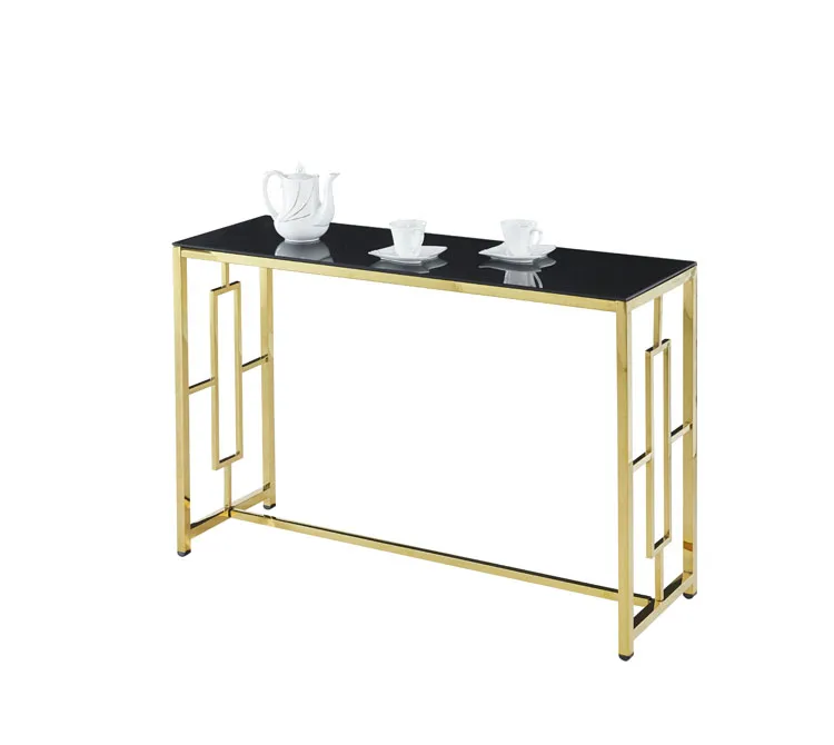 
Modern design stainless steel table frame tea coffee center table 