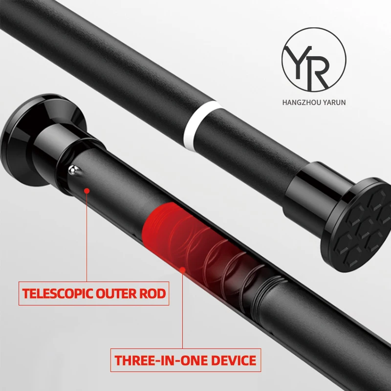 Лидер продаж 0,7-1,1 м композитная стальная труба натяжение Одиночная Регулируемая душевая занавеска С подсветкой Детская вешалка для пальто стержень