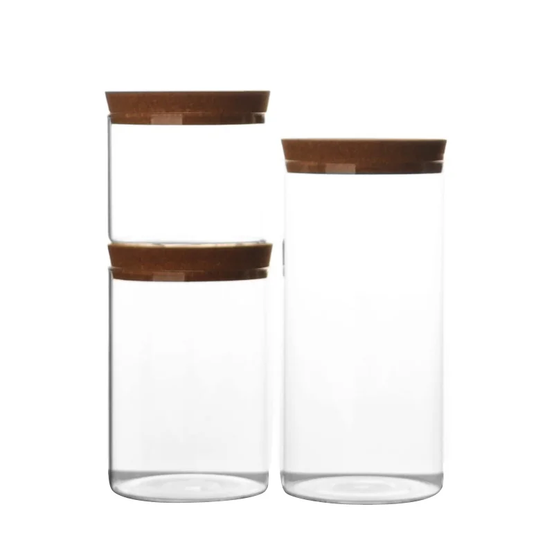460ml air tight glass storage jars storage glass cork jar 460ml