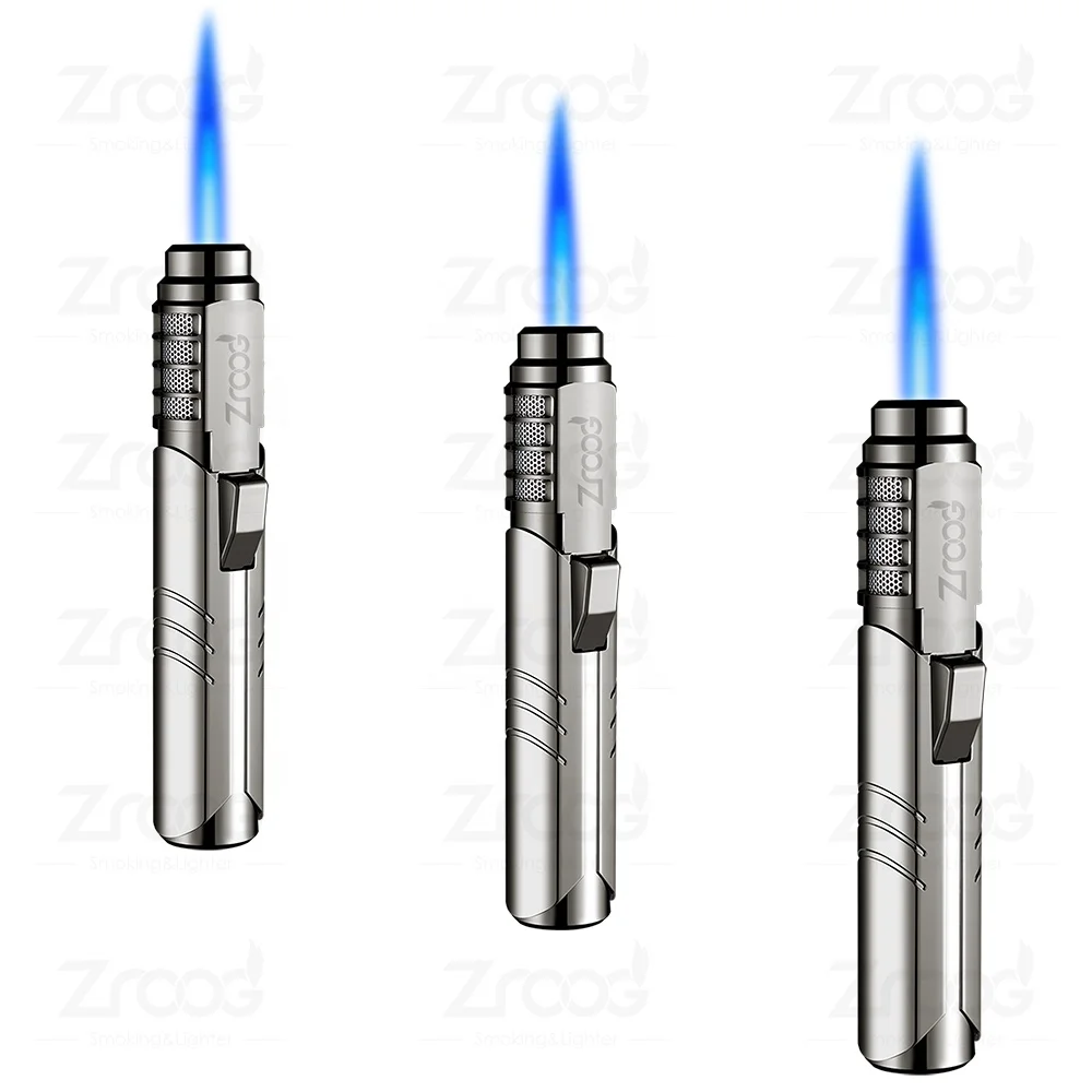 Torch LighterJet Flame Windproof Butane Lighter With Safety Lock Adjustable Flames Lighter For Kitchen Grill