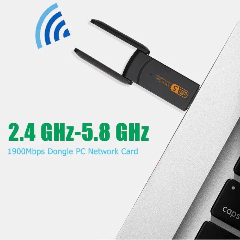  Высококачественный WiFi1900Mbps адаптер 2.4GHz5.0GHz Внешняя беспроводная сетевая карта двухдиапазонный Wifi приемник для настольного