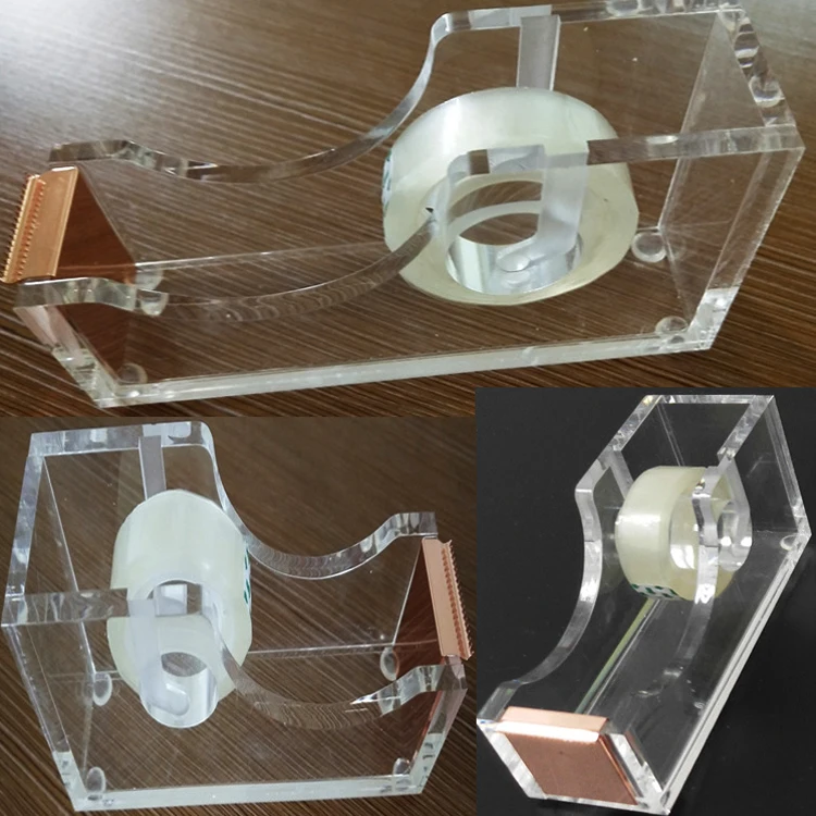 Acrylic tape block transparent acrylic tape machine creative tape cutting block desktop acrylic paper machine plastic