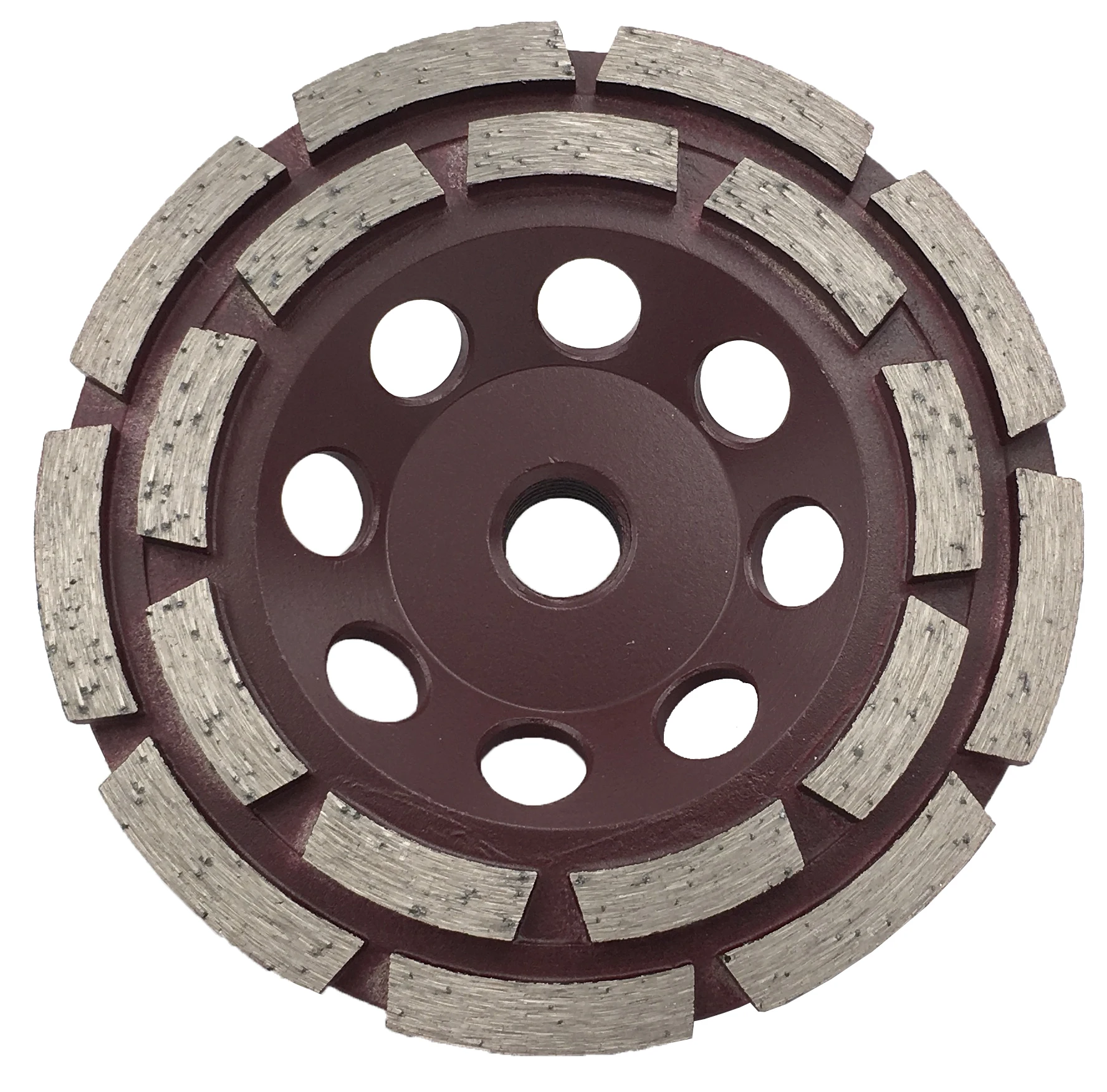 Segmented Double row cup wheel  Beveling trimming rough grinding of concrete, terrazzo , stone floor by grinder