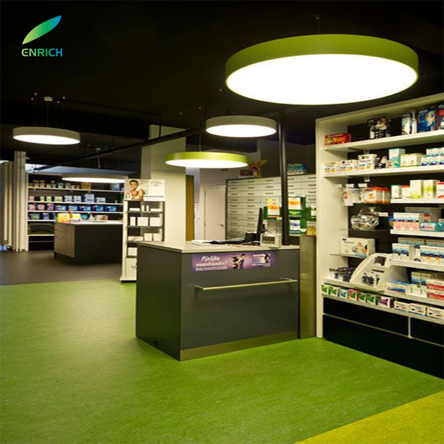 DMX512 Dali DT8 Dimmable LED Ceiling Circle Ring Lights RGB Full Color DMX LED Circle Light for Gym Lighting