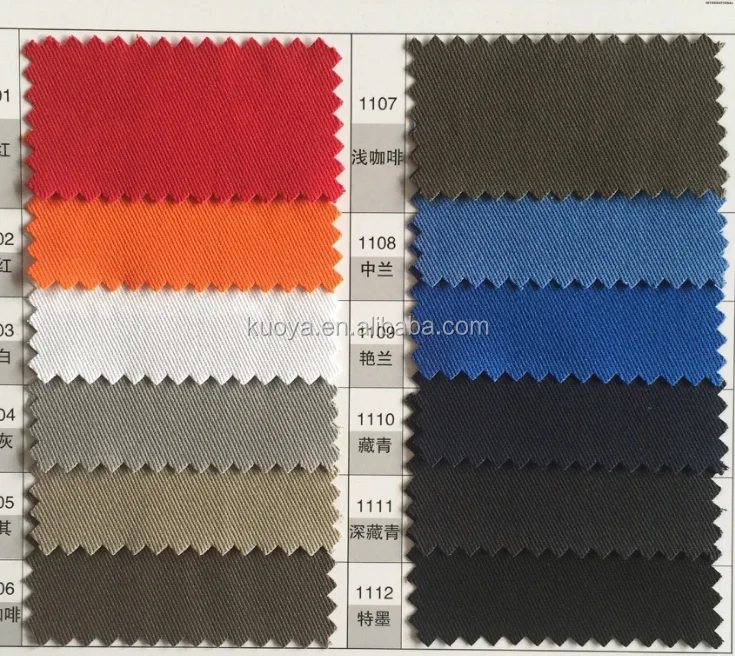100% cotton fabric 20*16s 128*60 240gsm plain twill cotton fabric for uniform and workwear organic cotton