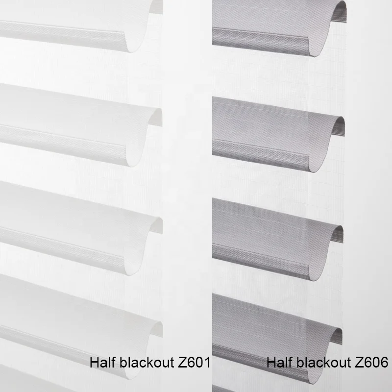 ZSTARR electric curtain blinds motorized Shangrila striped sheer blinds cordless automatic blinds