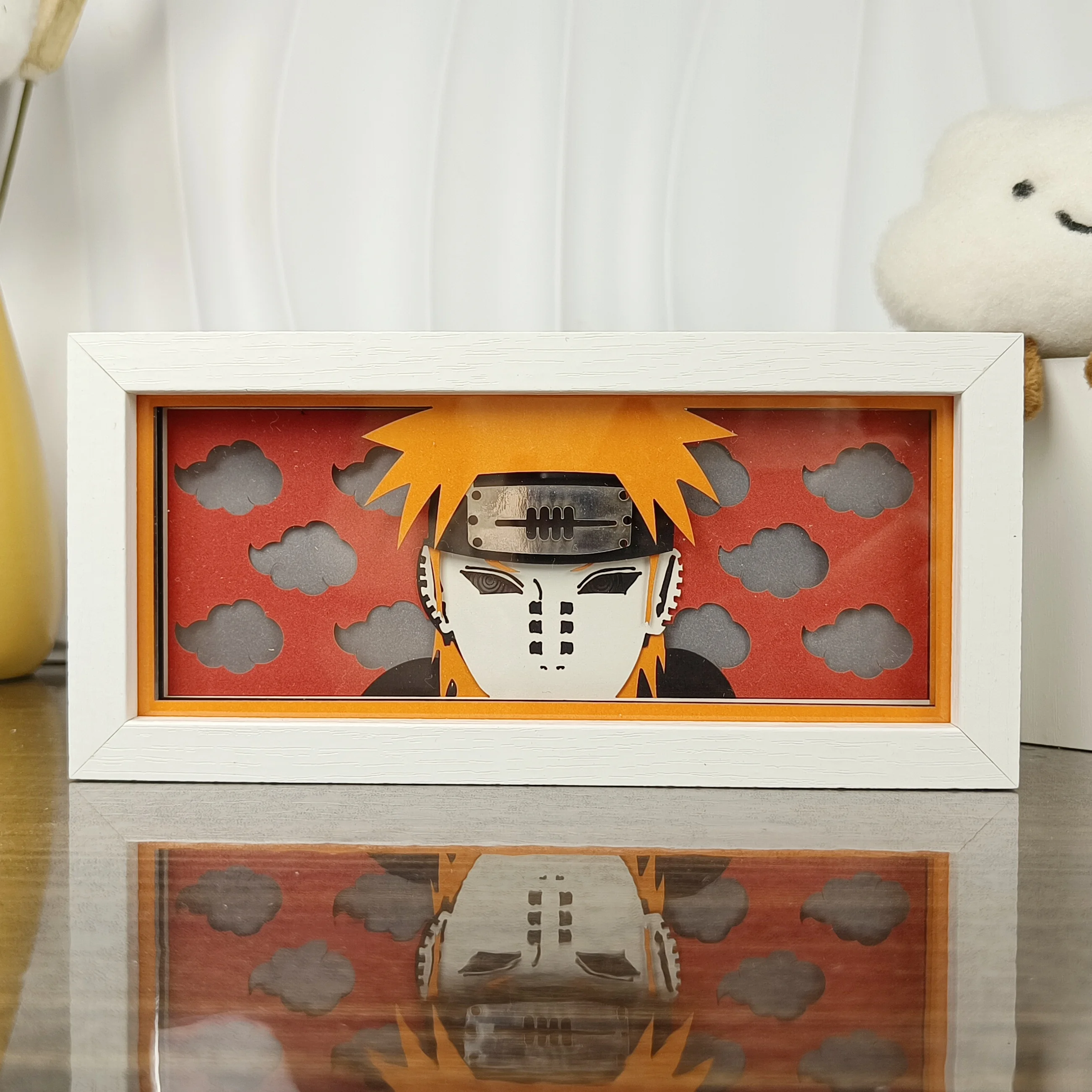 Luffy Anime Action Figure One Piece Anime Paper Carving Lamp Cut Paper Lamp Japanese manga light box