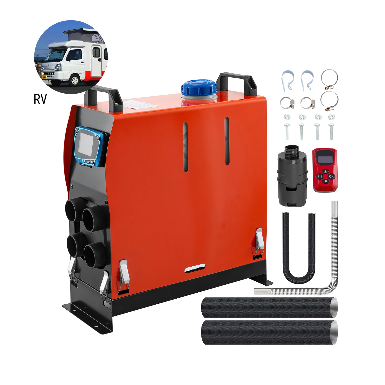  Complete Accessory Kit air parking heater 12V 24V 5kw Diesel Air Parking Heater With LCD Display & Remote Control  Complete &