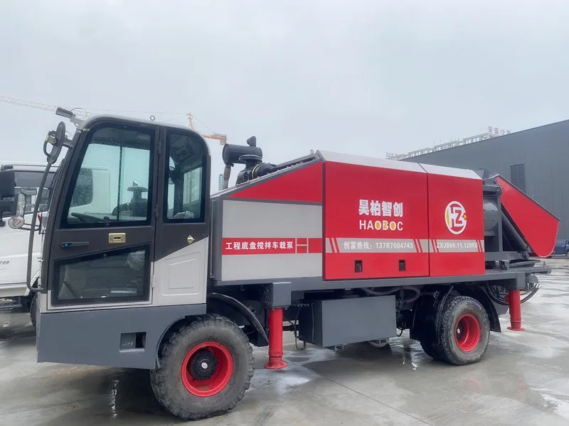 new intelligent diesel concrete mixer with pump good construction  machinery c3 diesel concrete mixer pump