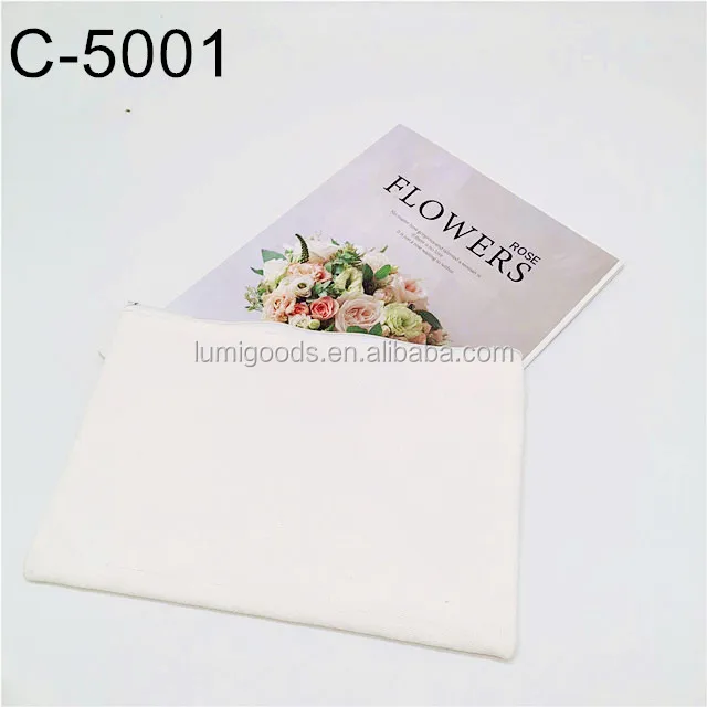 2020 Christmas gifts  100% cotton  simply Custom nature canvas zipper pouch