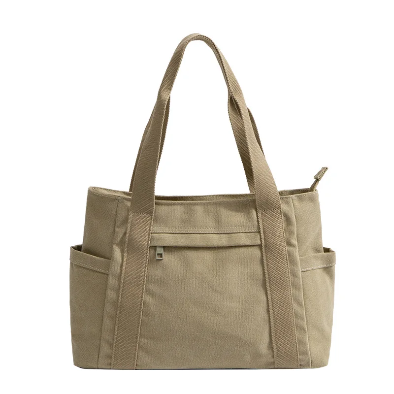 2022 Large-capacity canvas bag vintage casual canvas handbag Literature bag custom luxury tote bags for women