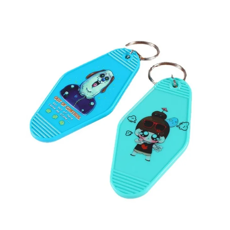 hot selling custom logo gift Plastic key chain baggage number chain ABS card hotel key chain diamond tag made to order