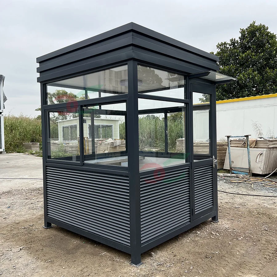 Outdoor Prefabricated Portable Sentry Box Steel Structure Security Toll Booth Luxury Prefab Guard House