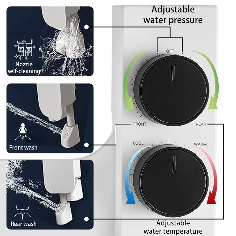 High Quality Automatic Nozzle Self-Cleaning Bide Hot and Cold Water Bidet Toilet Attachment Handy Care Bidet Sprayer
