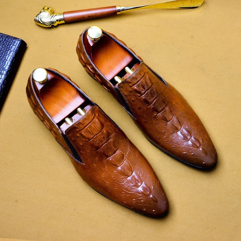 Italian Design Genuine Leather Soft Sepatu Mocassin Homme Official Oxford Men Loafer Dress Shoes & Oxford Driving Shoes