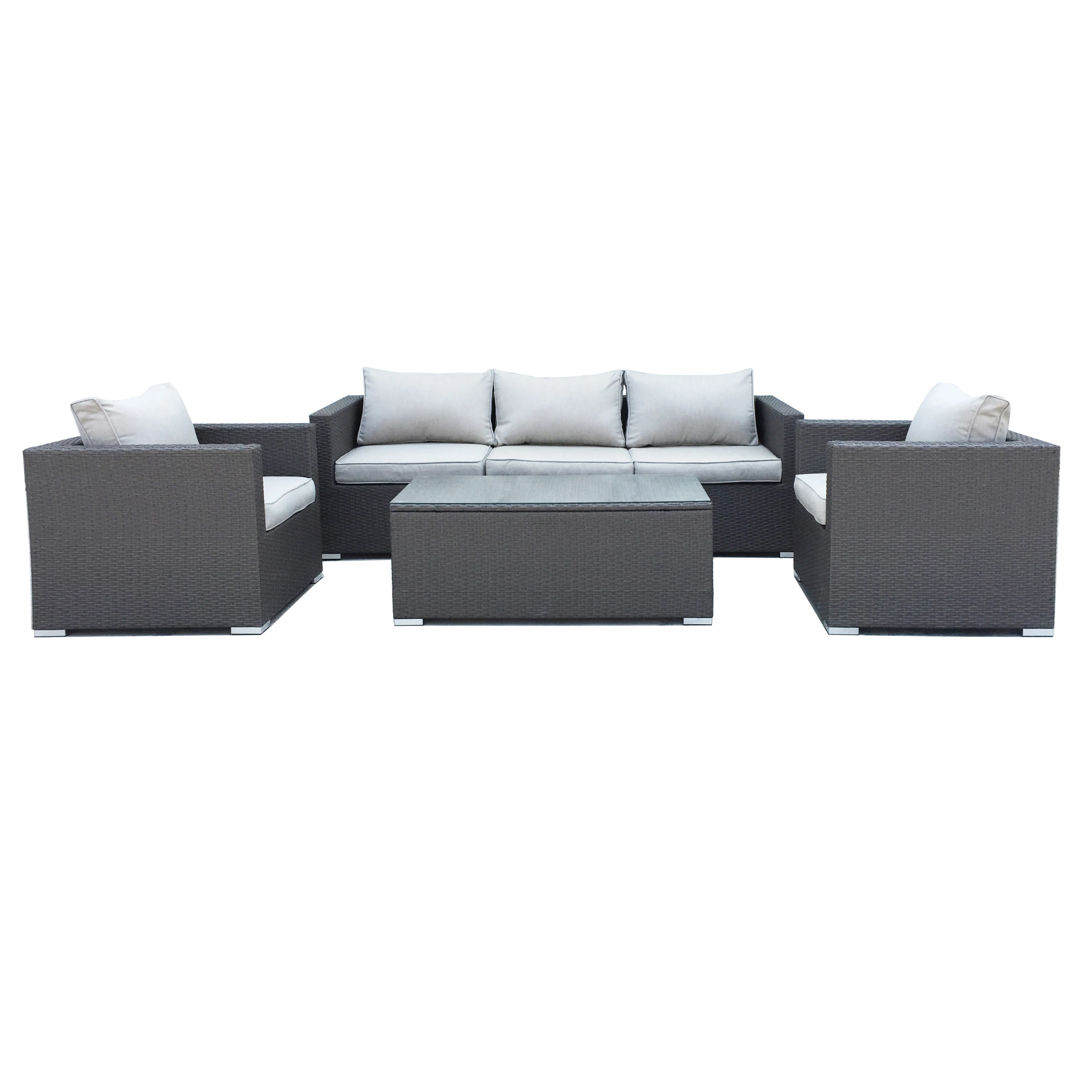 Оцинкованная стальная рама, ротанговый набор для отдыха, садовые наборы, уличная мебель для отдыха, наборы для разговора в гостиной