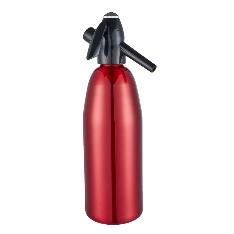 Optimal Products 1.0L Carbonated Siphon Water Soda Bottle Metal Disposable Soda Siphon