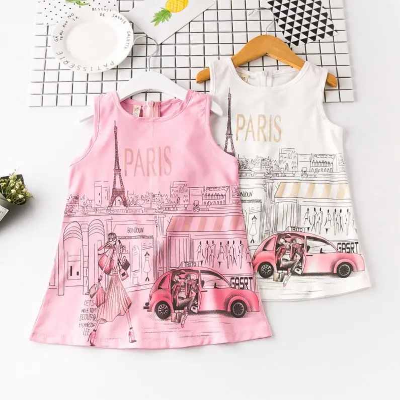 2017 New Fashion Cotton Gauze Dress Night Dresses For Girls Of 5 Year Old