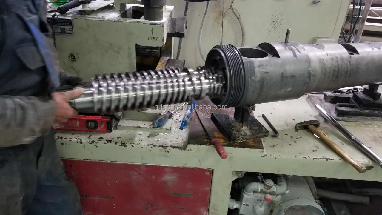 Сталь и карбид один экструдер фрезерный винт бочка для ПВХ/ПП/ПЭ высокого качества лучшей производительности