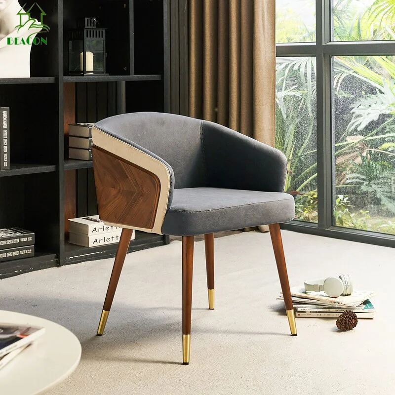 Latest Design Living Room Accent Chair Interior Home Furniture Italian Style Solid Wooden Dining Chair For Restaurant