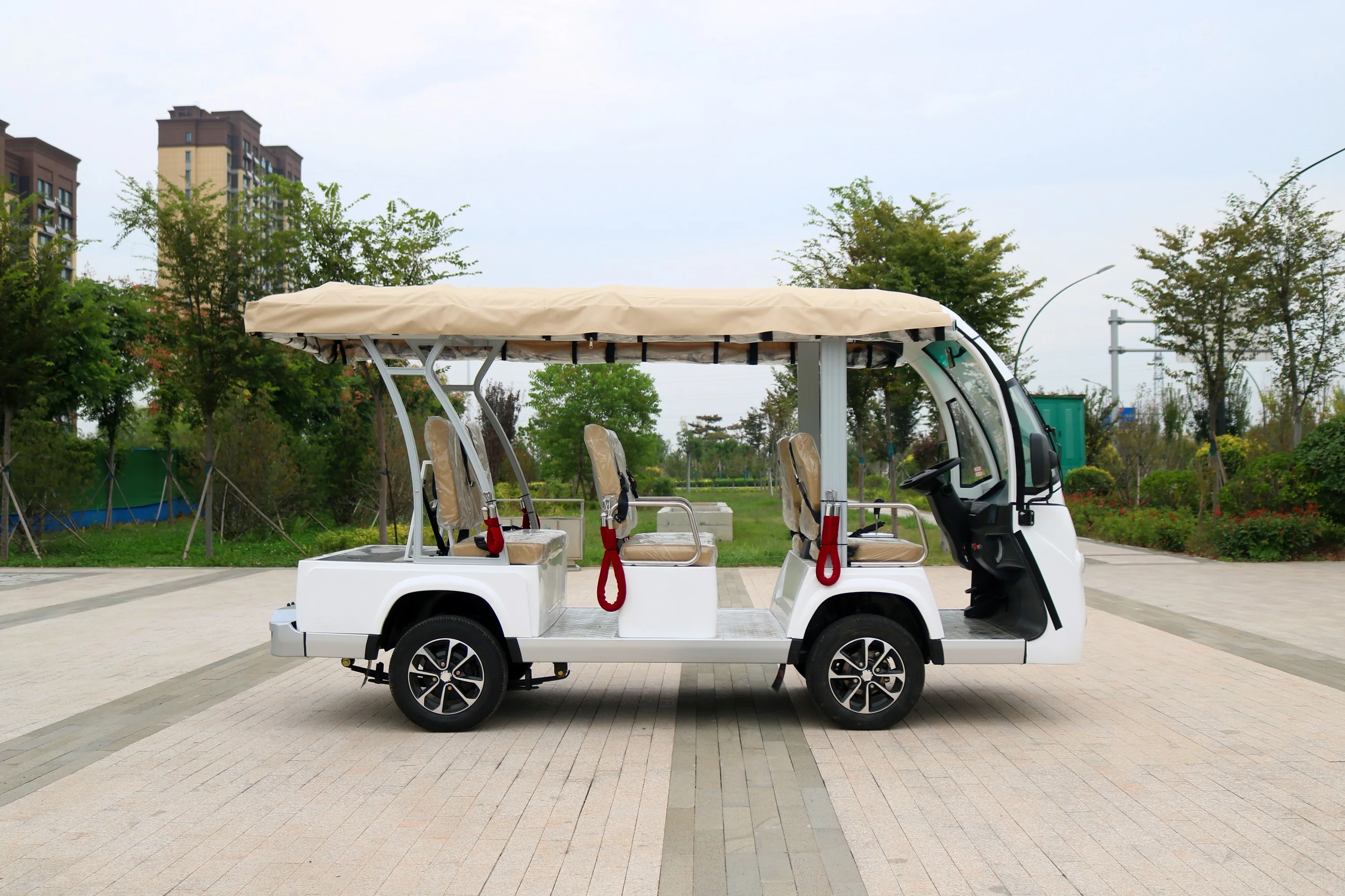 Brand New 8 Person 72V Electric Lifted Sitseeing Cart Off Road Buggy With Lithium Battery 8 Wheel Electric Golf Cart For Sale