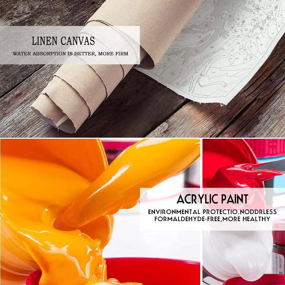 New Design Kits Paint by numbers Dropship custom paint by numbers paint by number assorted bulk