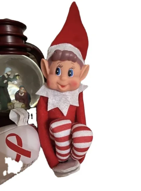 New Design Kid Toy Best Selling Hand-made Christmas Elf Doll Figurine Christmas Bendable Elf Doll Accessory Plush Elf Toys Doll
