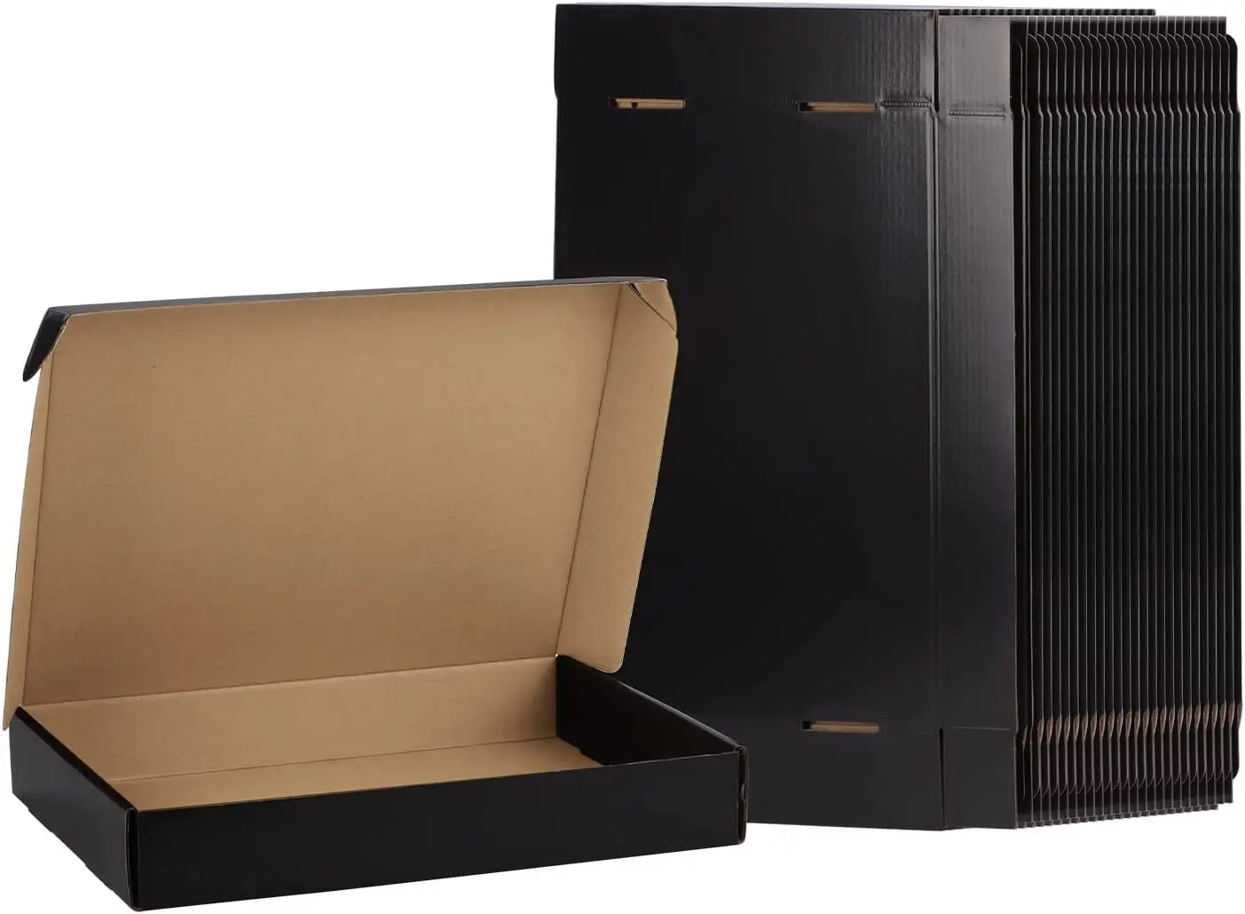 Large Black Paper Mail Box Packaging Cardboard Shipping Boxes For Mailing