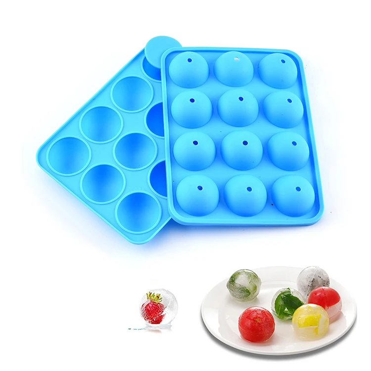 12 Holes Spherical  Bonbon Moldes Para Caramelo Duro Pinata mould Baking Silicone Cakepop Stick Mold