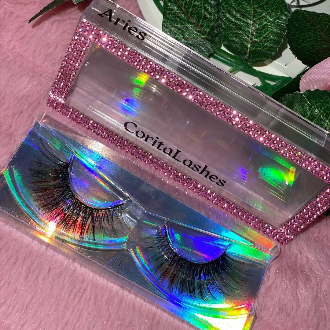 pink and holographic diamond luxury rhinestone lashesbox private label 3D mink eyelashes vendor 25mm eye lashesh wholesale