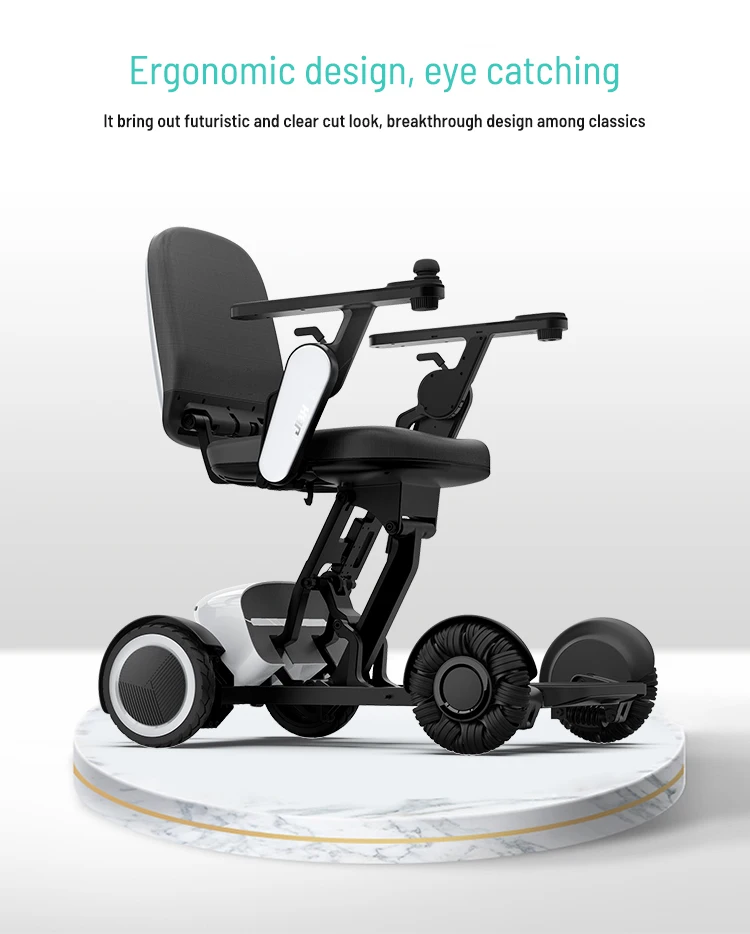 Portable popular 4 Wheel Foldable Electric wheelchair Scooters for travel