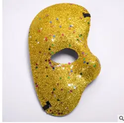 New Birthday Party Opera Mask Plastic Glitter Half Mask for Christmas Wedding Decor Prop Supplies Cosplay Accessories 14 Colors